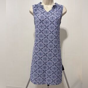 Croft & Barrow Purple and Cream Patterned Top